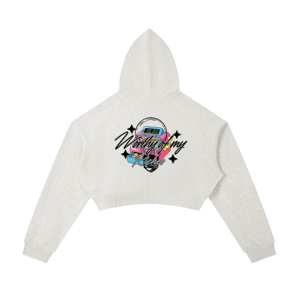 W.O.M.R Essential Cropped Zip-Up Hoodie