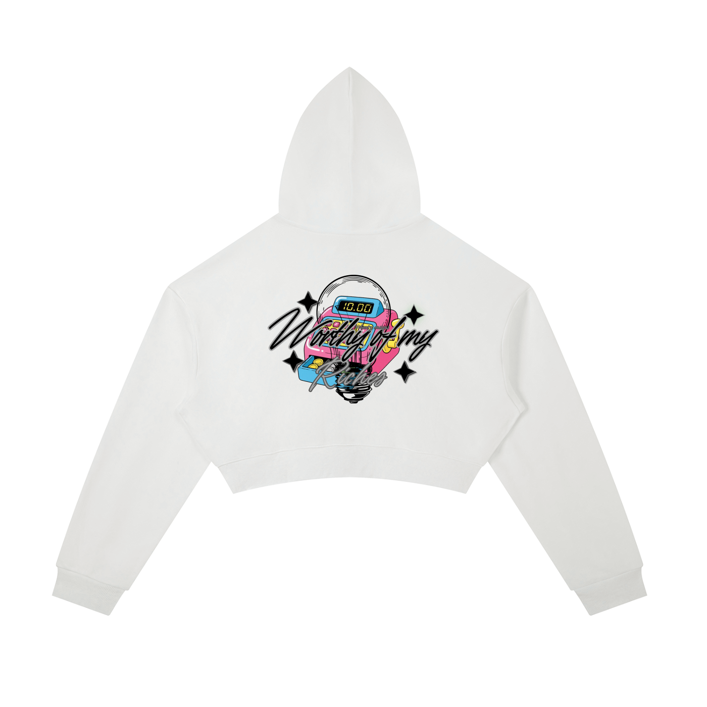 W.O.M.R Essential Cropped Zip-Up Hoodie